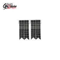 Grey Granite Scottish Kilt Hose Sock Flashes