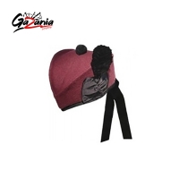 Maroon Glengarry Cap Black Pom