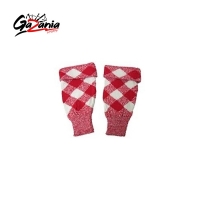   White Red Diced Hose Tops